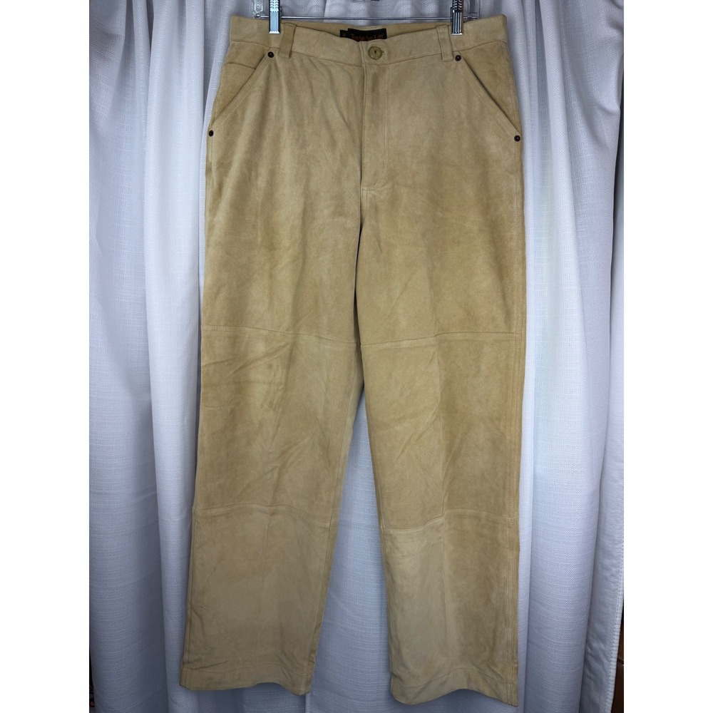 Timberland Mens Tan Suede Genuine Cowhide Leather Carpenter Pants 34x32
